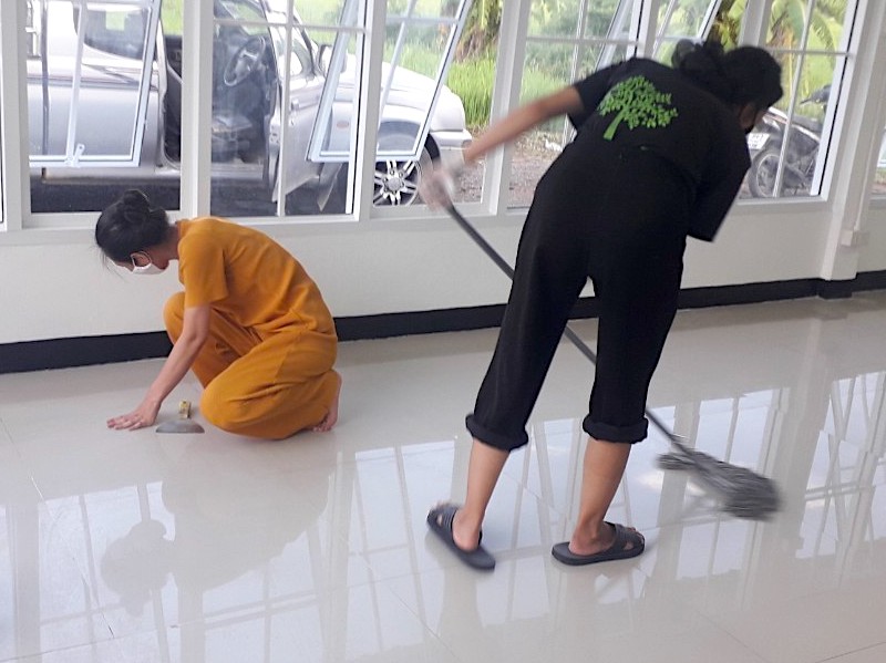 Housekeeping staff keeping rooms clean and disinfected